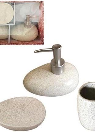 Набір аксесуарів "loft" для ванної кімнати 3 предмети, кераміка2 фото