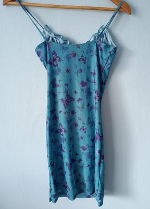 Плаття сукня міні коротка базова класична принт метелики6 фото