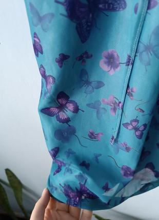 Плаття сукня міні коротка базова класична принт метелики4 фото