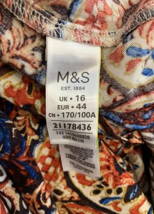 Длинное платье платье в цветочный принт под резинку новое m&amp;s indigo 16 44 l-xl6 фото