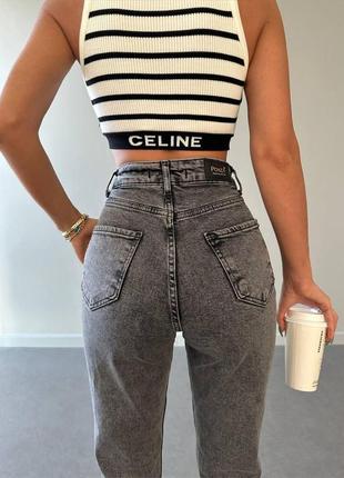 Женские базовые джинсы мом5 фото
