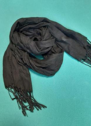 Шарф цвета хаки (болотный) - размер шарфа приблизительно 170*65см, 100% полиэстер2 фото