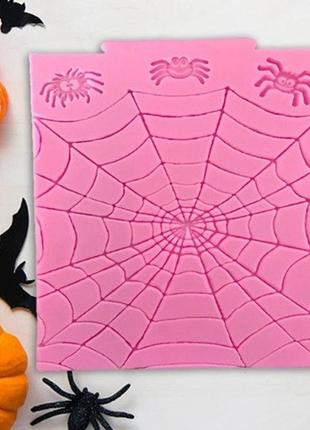 Молд силіконовий павутина розмір форми 10,3*12,8 см, харчовий силікон2 фото
