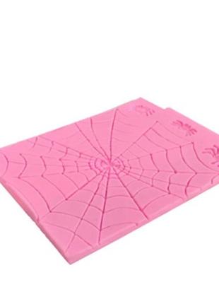 Молд силіконовий павутина розмір форми 10,3*12,8 см, харчовий силікон5 фото