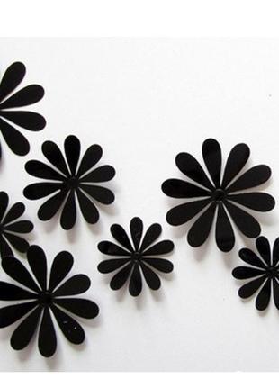 Набор черных цветочков - 12шт.