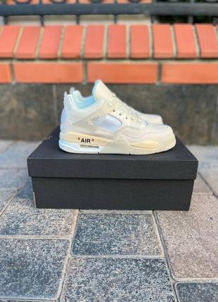 Кроссовки nike air jordan 4 retro off-white sail (37)7 фото