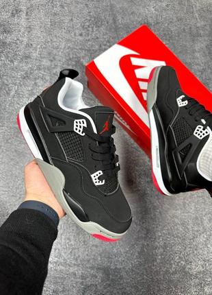 Оригинальные кроссовки air jordan 4 retro bred 41-452 фото