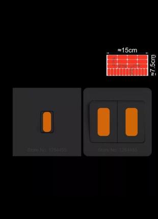 Набор люминесцентных наклеек на выключатель оранжевых - размер стикера 25шт.
