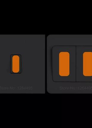 Набор люминесцентных наклеек на выключатель оранжевых - размер стикера 25шт.2 фото