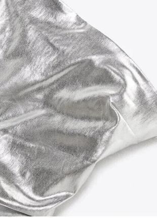 Неймовірна срібляста сукня зара м 3152/390 zara5 фото