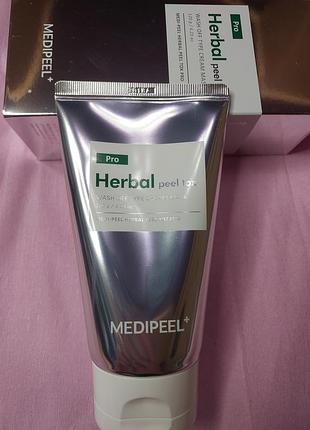 Очищаюча пілінг маска для обличчя зі спікулами medi-peel herbal peel tox pro 120 г