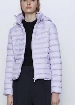 Zara женская куртка с капюшоном на синтепоне оригинал зара10 фото