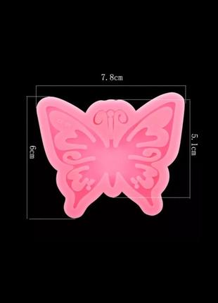 Молд силіконовий "метелики" - розмір всієї форми 7*6см, силікон2 фото
