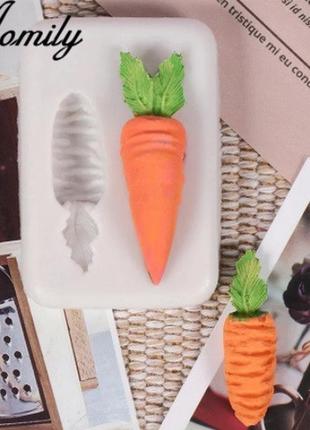 Силиконовый молд "морковь" - размер молда 6*4см, силикон4 фото