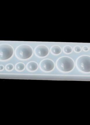 Молд силіконовий півсфери 134 на 44 мм сірий