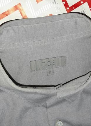 😉1+1=3 брендовая серая мужская рубашка cos, размер 44 - 468 фото