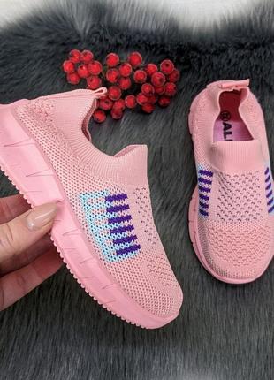 Мокасины детские розовые летние кроссовки для девочки alemy kids 53234 фото