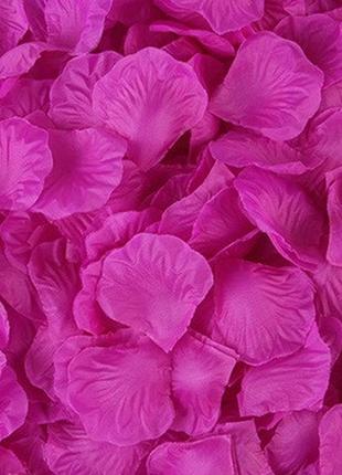 Искусственные лепестки роз сиреневые - в наборе 100шт., размер одного лепестка 5*5см, ткань