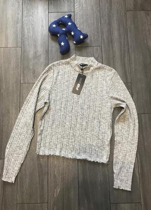 Гольф водолазка в рубчик м/л