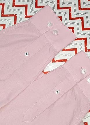 😉1+1=3 фирменная мужская розовая рубашка burton, размер 44 - 463 фото