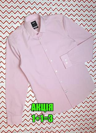 😉1+1=3 фирменная мужская розовая рубашка burton, размер 44 - 461 фото
