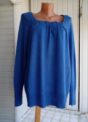 Итальянский шерстяной свитер джемпер большого размера батал2 фото