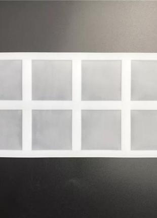 Молд силиконовый "квадраты" - размер молда 22*11см, силиконовый4 фото