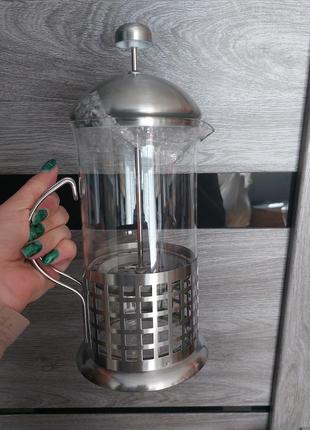 Заварник для чаю і кави - 1000мл, нержавілий сталь2 фото