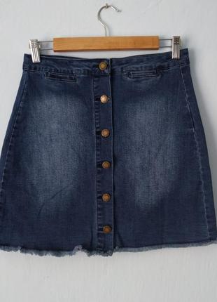 Юбка юбка базовая классическая мини короткая джинсовая сток нова3 фото