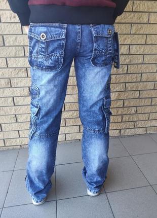 Джинсы мужские коттоновые с накладными карманами "карго" vigoocc, турция6 фото