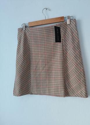 Спідниця юбка базова класична міні коротка в клітинку сток