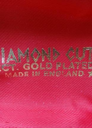 Запонки колекційні позолота diamont cut 22cc gold plated7 фото