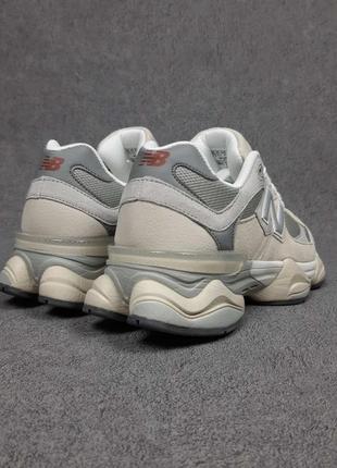 Мужские кроссовки new balance 9060 beige grey New York English бежевого с серым цветами5 фото