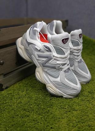 Жіночі кросівки new balance 9060 сірі з бежевим   / нью беланс жіноче взуття на весну, літо, осінь легкі спортивні