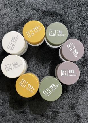 3ina the 24h cream eyeshadow 100 серебряный