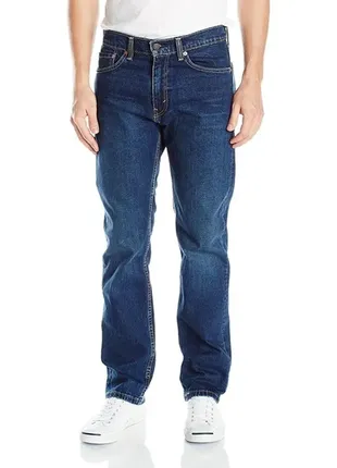 Мужские джинсы levis 505 regular fit - hawker w36 l34 темно-синий (005051455)