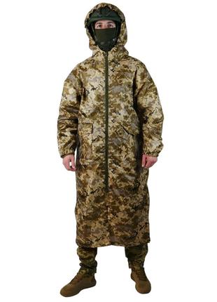 Плащ-дождевик длинный kiborg пиксель m