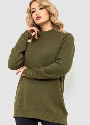 Жіночий светр в'язаний, колір хакі, 204r179