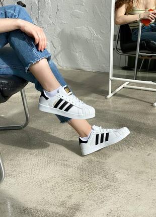 Женские кеды adidas superstar white