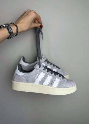 Adidas campus 00s grey lux quality женские кроссовки адедас кампус замшевые