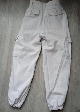 Штаны джинсы карго mom мом бойфренд бананы topshop белые продажа/обмен3 фото