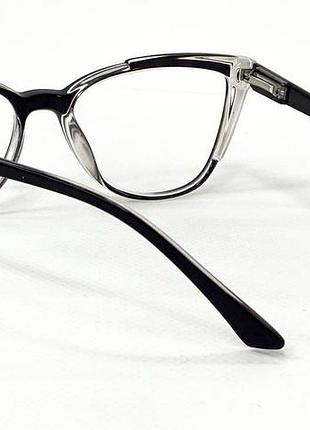 Корректирующие очки для зрения женские компьютерные лисички в пластиковой двухцветной оправе