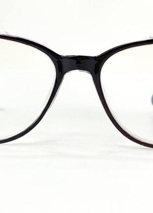 Корректирующие очки для зрения женские компьютерные лисички в пластиковой двухцветной оправе