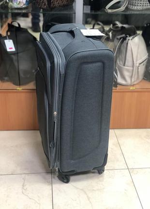 Велика валіза тканинна kaiman сіра2 фото