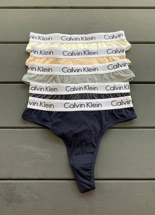 Трусы набор (4 шт) calvin klein с коробкой стринги трусики женская нижнее белье комплект подарок7 фото