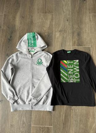 Спортивна кофта та лонгслів benetton 11-12 років 160 см