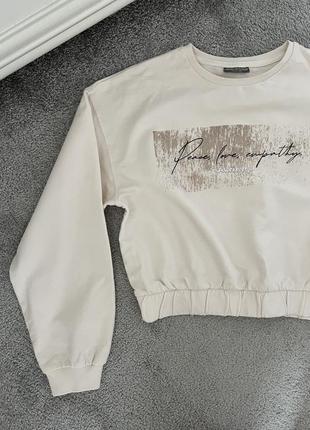 Світшот укорочений беж