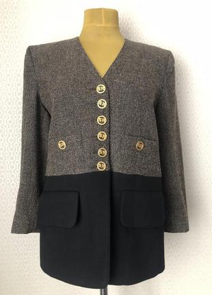 Дизайнерский оригинальный комбинированный жакет от sonia rykiel, размер укр 48-50
