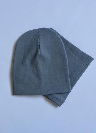Шапка та хомут демі рубчик тоненький