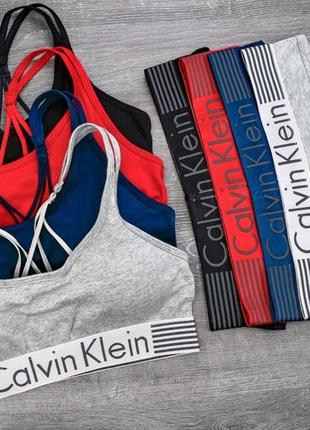 Спортивний комплект з логотипом calvin klein комплекти нижньої білизни набір білизни3 фото